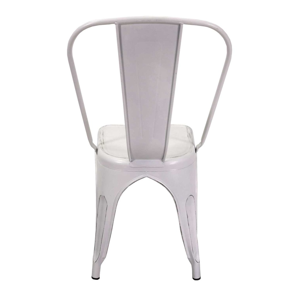 Sedia ferro new bristol bianco antico cm51x43h84