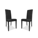 Sedia imbottita Nancy tessuto Yuma 16 antracite