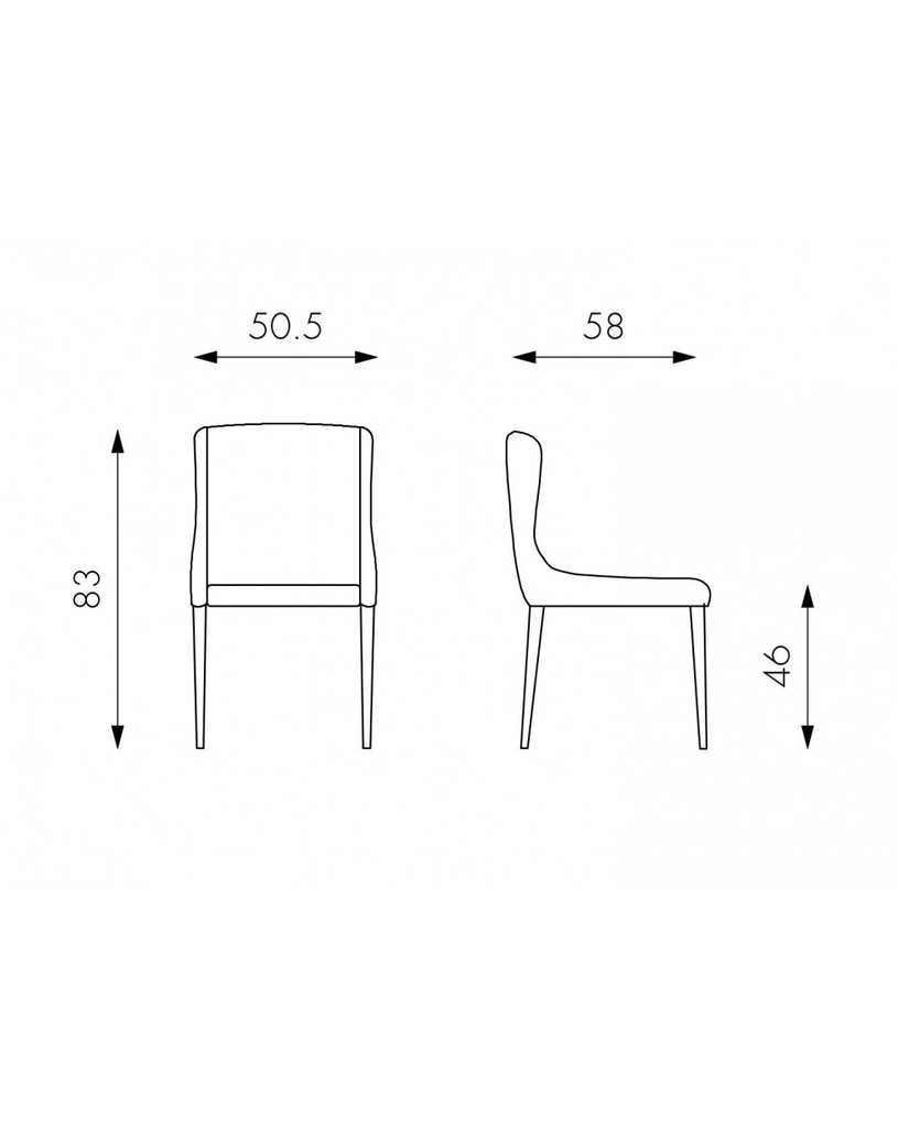 Sedia in Microfibra Afrodite ruggine STS
