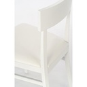 Sedia in legno laccato bianco  con seduta in similpelle 44x45xh. 82 cm