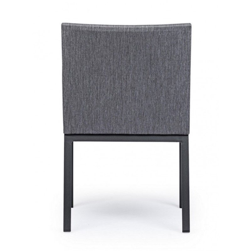 Sedia per esterno con braccioli  in tessuto Antracite OWEN JX55 55x62x h82 cm