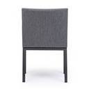 Sedia per esterno con braccioli  in tessuto Antracite OWEN JX55 55x62x h82 cm