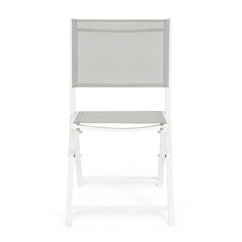 Sedia pieghevole Hilde bianca  da esterno
