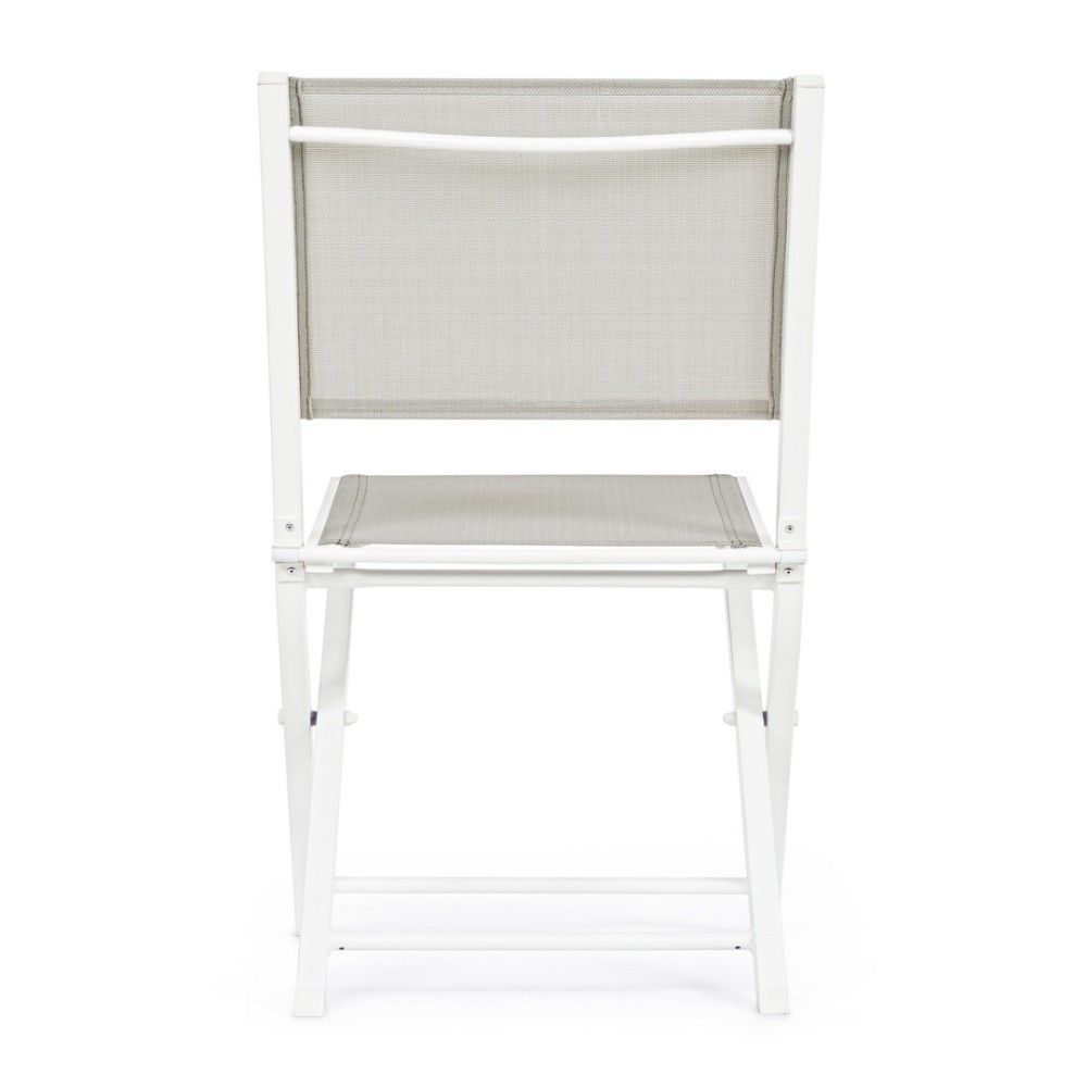 Sedia pieghevole Hilde bianca  da esterno