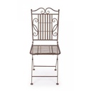 Sedia pieghevole in acciaio Marrone MELANIE 38x51x h92 cm