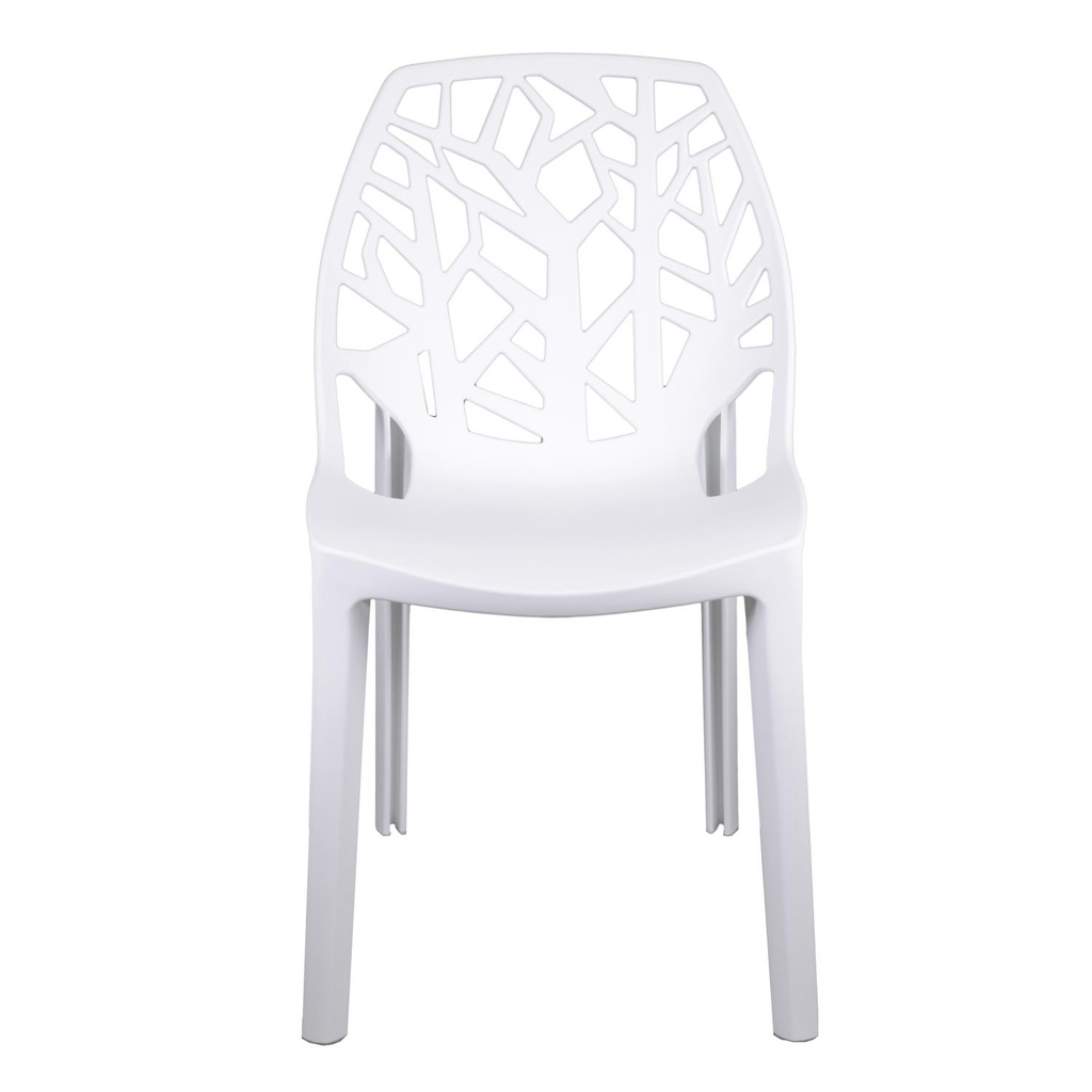 Sedia polipropilene impilabile bianco 55x46x46,5/81,5h cm