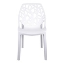 Sedia polipropilene impilabile bianco 55x46x46,5/81,5h cm