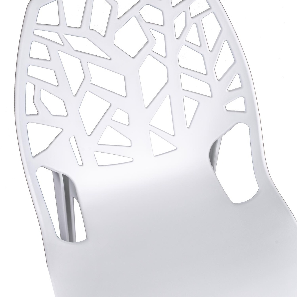 Sedia polipropilene impilabile bianco 55x46x46,5/81,5h cm