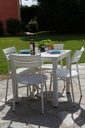 Sedia polyrattan giardino bianca cm 45 x 56 x h86