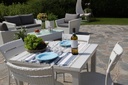 Sedia polyrattan giardino bianca cm 45 x 56 x h86