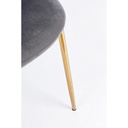 Sedia salotto  in velluto grigio con gambe oro