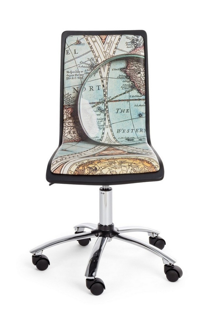 Sedia ufficio ecopelle acciaio Young Gulliver