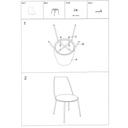 Sedia design  velluto e metallo  rotterdam rosso