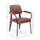 Sedia vintage  C-BR Nelly arancio scuro vintage 60x63x84h cm