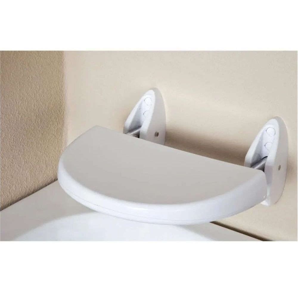 Sedile Pieghevole a Muro per Disabili Bianco  35x25 cm