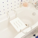 Sedile per Vasca Regolabile in Acciaio Cromato Bianco  19x26x65.5 cm