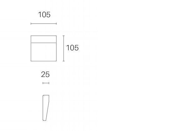 Segnapasso 3W Led 4000K  linea geo square  caffe'