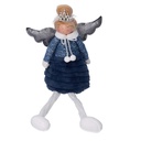 Angelo tessuto blu seduto cm20x12h46