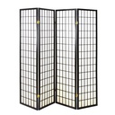 Separe paravento in carta di riso nero cm 180  x 180