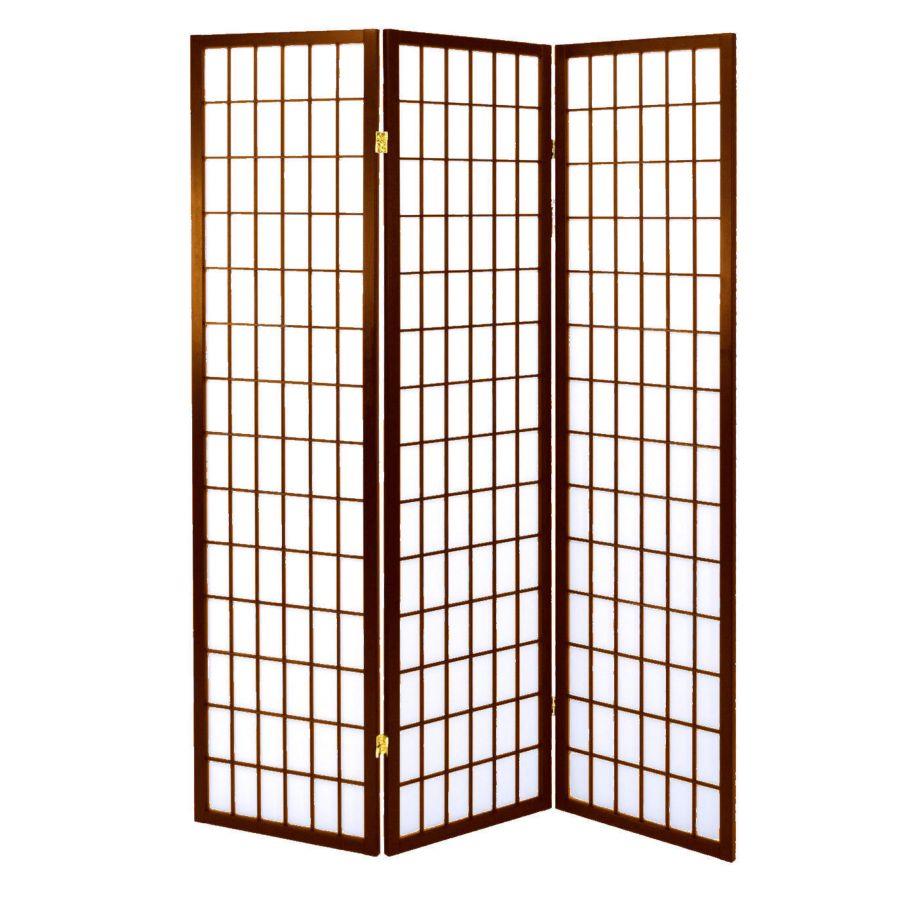 Separé carta di riso 3 ante noce