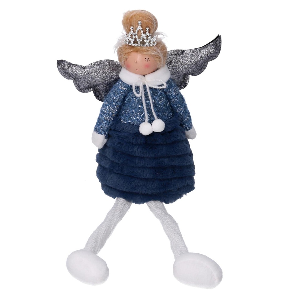 Angelo tessuto blu seduto cm20x12h46