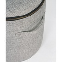 Set 2 Pouf in tessuto con contenitore Grigio RADMILA