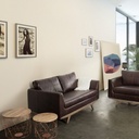 Set 2 Tavolini con Contenitore e Intreccio in Rame