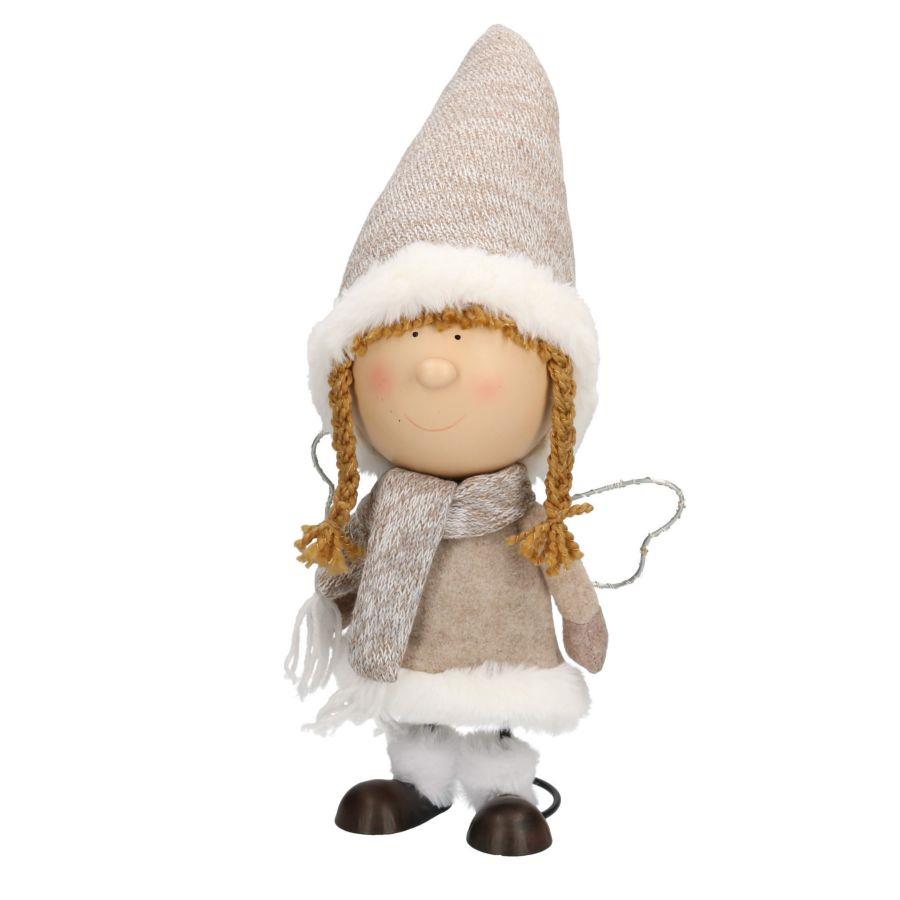 Angelo tessuto crema con led cm 16x13h52