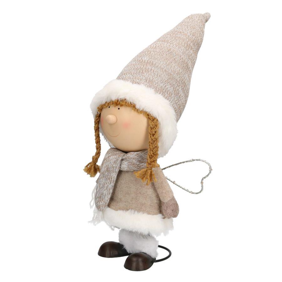 Angelo tessuto crema con led cm 16x13h52