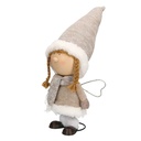 Angelo tessuto crema con led cm 16x13h52