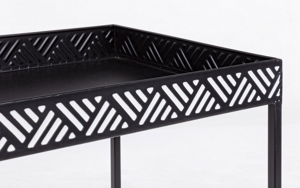 Set 2 tavolini metallo nero Inky