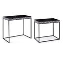 Set 2 tavolini metallo nero Inky