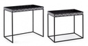 Set 2 tavolini metallo nero Inky