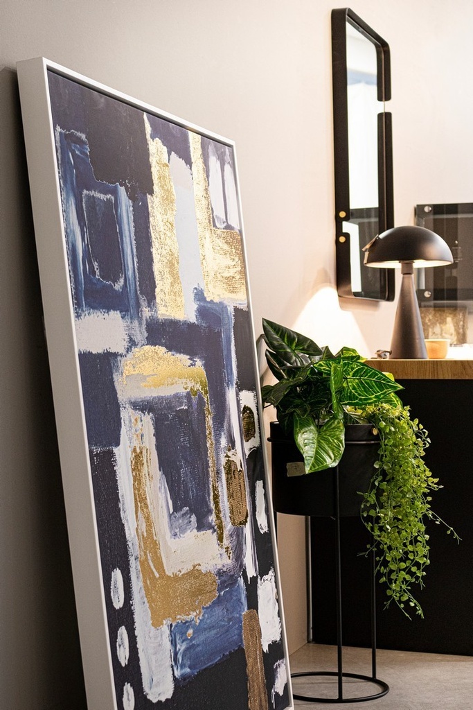 Set 2 vasi per pianta acciaio nero Zeina