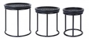 Set 3 Tavolini Kirtan design nero