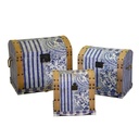 Set 3 bauli bianco-blu portatutto