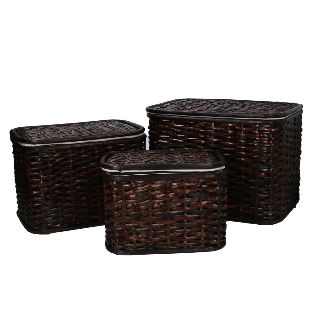 Set of 3 wine boxes noce sv-0121 cm36x26h26