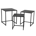 Set 3 tavolini nero   48 x 56 x 48