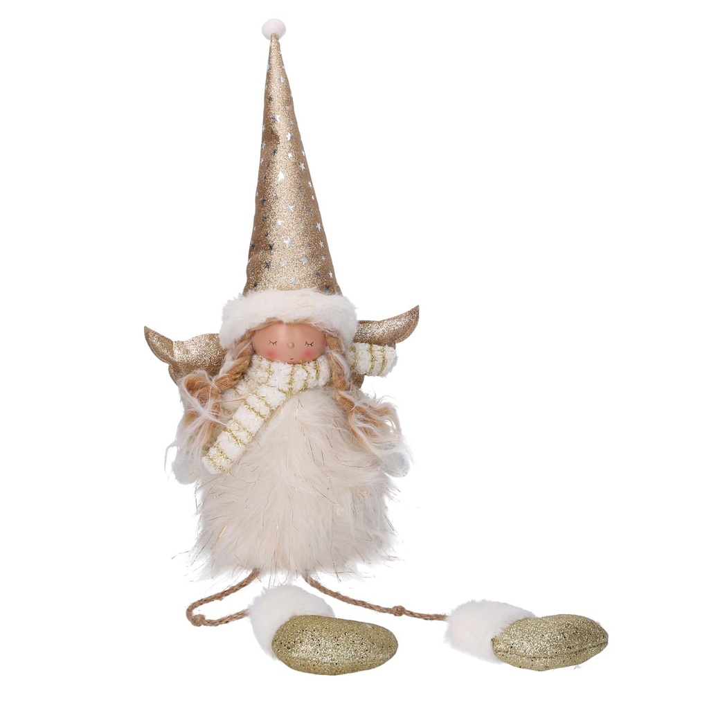 Angelo tessuto oro seduto cm24x13h70