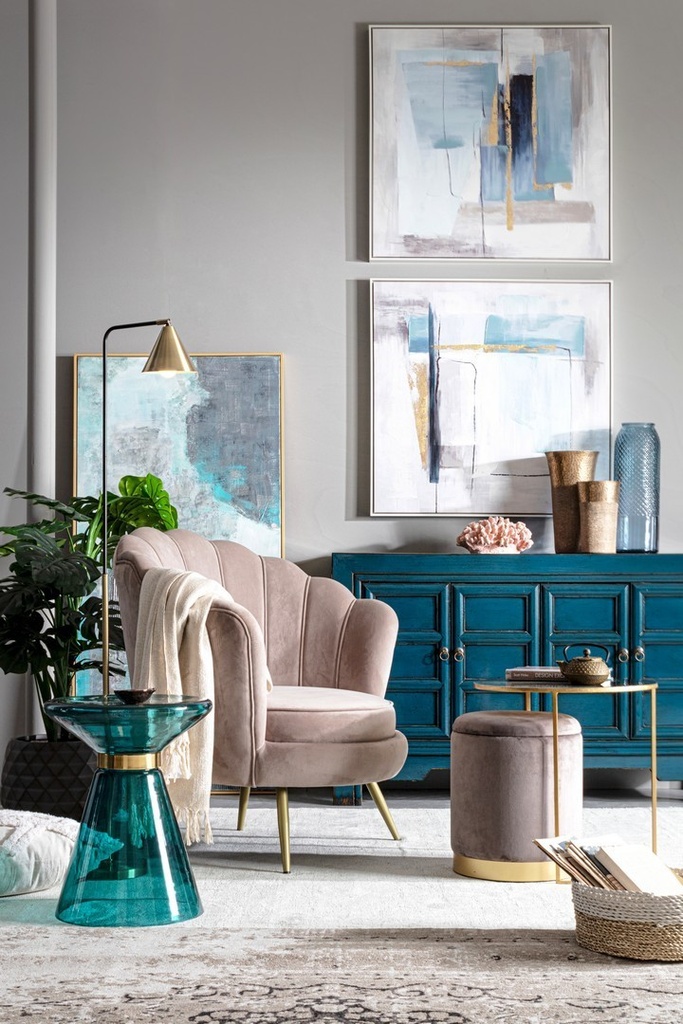 Set 3 vasi alluminio oro Hammel