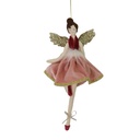 Angel in pink fabric cm13x3h29