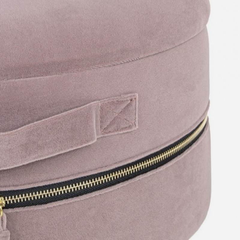 Set due pouf rosa con apertura