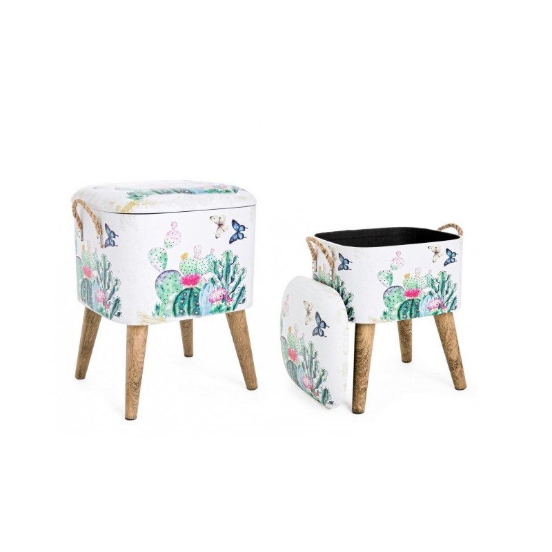 Set due sgabelli con contenitore Forestis bizzotto