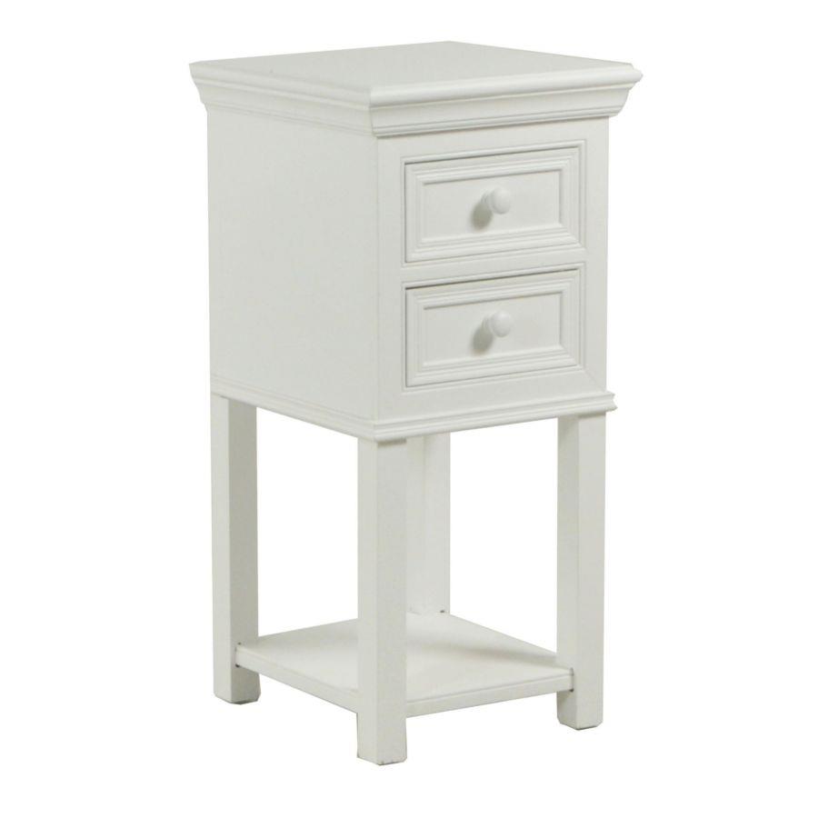 Set mobile comodino + baule legno bianco