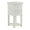 Set mobile comodino + baule legno bianco