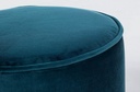 Set pouf tondo con tavolino blu