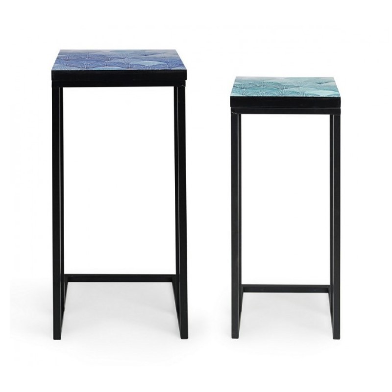 Set tavolini moderni arredo industrial pz 2