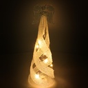 Angelo vetro trasparente e bianco cm ø7,5h20