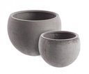 Set2 Vaso Cement Sfera Grigio