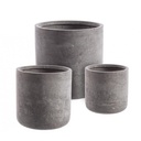 Set3 P.Vaso Cement Cil Grigio